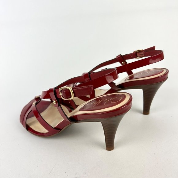 Cole Haan Womens NikeAir Red Strappy Sandals Heels Patent Leather size 6.5 - Picture 8 of 16